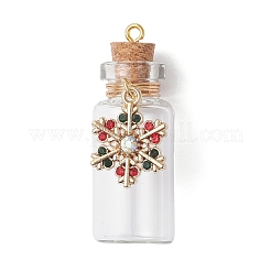 8Pcs Christmas Glass Wish Bottle Pendants&nbsp;PALLOY-JF04569