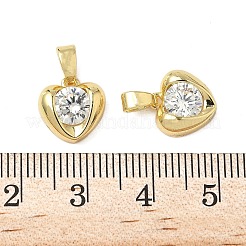 Brass Micro Pave Cubic Zirconia Pendants&nbsp;KK-K293-47A-G