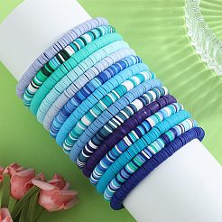 15Pcs Polymer Clay Bracelets&nbsp;BJEW-SW001594