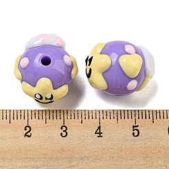 Hand Painted Opaque Acrylic with Enamel Beads&nbsp;LS-MACR-D031-04C