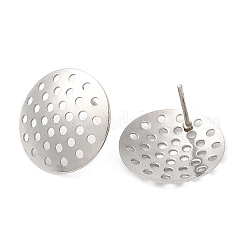 Non-Tarnish 304 Stainless Steel Stud Earring Findings&nbsp;STAS-R123-18B-P
