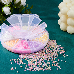 80G 8 Colors Luminous Glow in the Dark Cylinder Seed Beads&nbsp;SEED-DC0001-16B