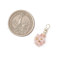 12Pcs Flower Transparent Acrylic Pendants&nbsp;PALLOY-JF03895