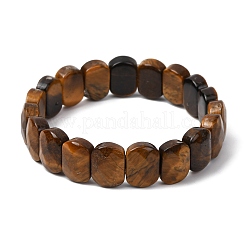 Natural Tiger Eye Beaded Stretch Bracelets for Unisex&nbsp;G-K303-01C