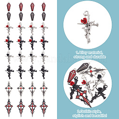 32Pcs 8 Style Alloy Pendants&nbsp;FIND-GO0001-89