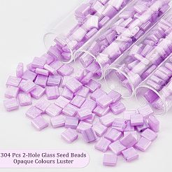 304Pcs 2-Hole Glass Seed Beads&nbsp;SEED-NB0001-70