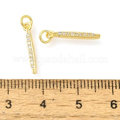Leaf Rack Plating Brass Micro Pave Cubic Zirconia Pendants&nbsp;KK-S396-15