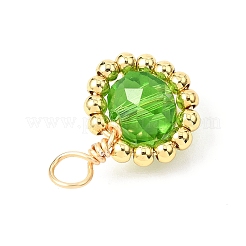 7Pcs Glass Pendants&nbsp;PALLOY-JF04624
