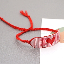 Glass Seed Braided Bead Bracelet&nbsp;BJEW-P269-19