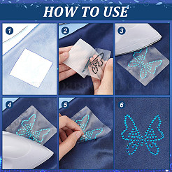 Butterfly Hotfix Glass Rhinestone&nbsp;DIY-WH0453-71A-02