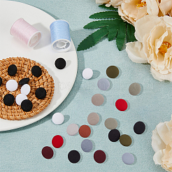 96Pcs 12 Colors 1-Hole Polyester Buttons&nbsp;BUTT-DC0001-03