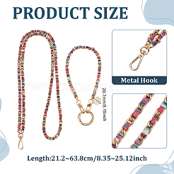 2Pcs Polycotton & Alloy Enamel Mobile Straps&nbsp;HJEW-PH02336