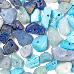 60G 4 Style Natural & Synthetic Gemstone Chip Beads&nbsp;G-FS0001-40