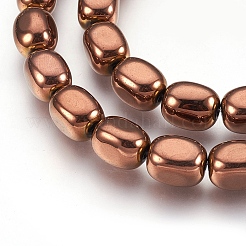 Electroplate Non-magnetic Synthetic Hematite Bead Strands&nbsp;G-I208-14-G