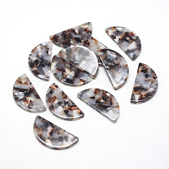 Cellulose Acetate(Resin) Semi Circle Pendants&nbsp;KY-S111B-A320