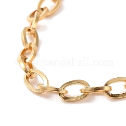 PVD Vacuum Plating 304 Stainless Steel Cable Chain Bracelet for Men Women&nbsp;BJEW-E031-05D-G