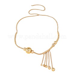 Alloy and CCB Plastic Ball Tassel Waist Belly Chains&nbsp;FS-WG3B010-01