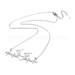 Non-Tarnish 304 Stainless Steel Pendant Necklaces for Women&nbsp;NJEW-C020-01P