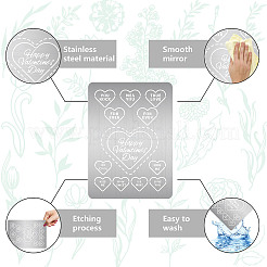 Valentine's Day Stainless Steel Metal Cutting Dies Stencils&nbsp;DIY-WH0289-090