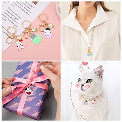 30Pcs 5 Styles Alloy Enamel Pendants&nbsp;ENAM-CJ0006-15