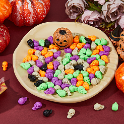 125Pcs 5 Colors Halloween Plastic Beads&nbsp;FIND-DC0006-32