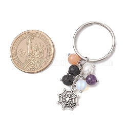 12Pcs Mixed Stone Keychains&nbsp;KEYC-JKC01306