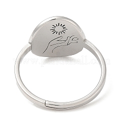 Non-Tarnish 304 Stainless Steel Adjustable Rings&nbsp;RJEW-K245-52P