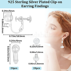 20Pcs Brass Clip-on Earring Findings&nbsp;KK-BBC0013-04