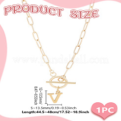 304 Stainless Steel Letter Pendant Necklaces&nbsp;NJEW-LP0001-52V-G