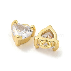 Rack Plating Brass Micro Pave Cubic Zirconia Charms&nbsp;KK-C038-08G
