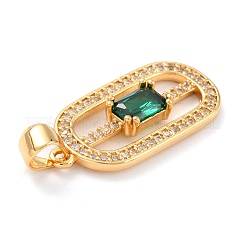 Real 18K Gold Plated Brass Micro Pave Cubic Zirconia Pendants&nbsp;ZIRC-L100-083G-02