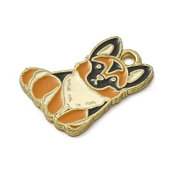 Golden Plated Alloy Enamel Pendants&nbsp;ENAM-L049-01G-04