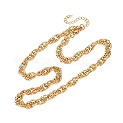 6MM 304 Stainless Twisted Rope Chain Necklaces&nbsp;SA-CBA725A-24G