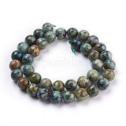 Natural African Turquoise(Jasper) Beads Strands&nbsp;TURQ-G037-10mm