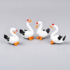4Pcs  Handmade Lampwork Swan Display Decorations&nbsp;LAMP-T023-19
