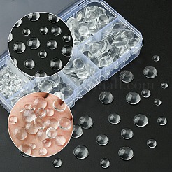 400Pcs Transparent Glass Cabochons&nbsp;GGLA-YW0001-15