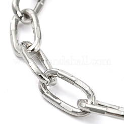 Tarnish Resistant 304 Stainless Steel Paperclip Chain Bracelets&nbsp;BJEW-M308-01P
