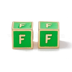 Rack Plating Brass Enamel Beads&nbsp;KK-B060-04G-02F