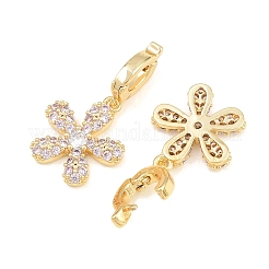 Brass Micro Pave Cubic Zirconia Pendants&nbsp;CU-CBAA6E8-14G-05