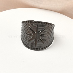 304 Stainless Steel Cuff Open Rings&nbsp;LS-RJEW-D338-02F-EB