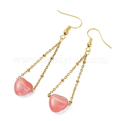 Valentine's Day Heart Mixed Stone Dangle Earrings&nbsp;EJEW-JE07062