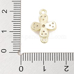 Brass Pave Clear Cubic Zirconia Flower Links Connector Charms&nbsp;LS-KK-Z061-02G-02
