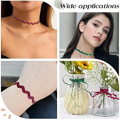 6 Yards 6 Colors Polyester Wavy Fringe Trim Ribbon&nbsp;LS-OCOR-WH0080-44B