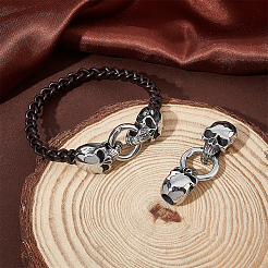 2 Sets Tibetan Style 304 Stainless Steel Spring Gate Rings&nbsp;STAS-UN0040-63