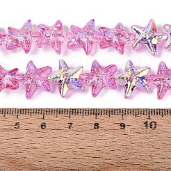 Electroplate Transparent Glass Beads Strands&nbsp;EGLA-Q136-01A-13