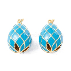 Rack Plating Brass Enamel Pendants&nbsp;KK-B053-02G