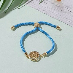 Adjustable Nylon Twisted Cord Slider Bracelets&nbsp;BJEW-JB05857