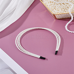 Handmade Plastic Pearl Hair Bands for Wedding Bridal Bridesmaid&nbsp;OHAR-LP0002-32