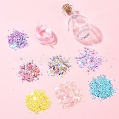 Star Heart PVC Plastic Paillette/Sequins Beads Wish Bottle DIY Making Kits&nbsp;DIY-FS0007-59