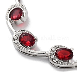Platinum Alloy Teardrop Link Chain Bracelets&nbsp;BJEW-A005-01C